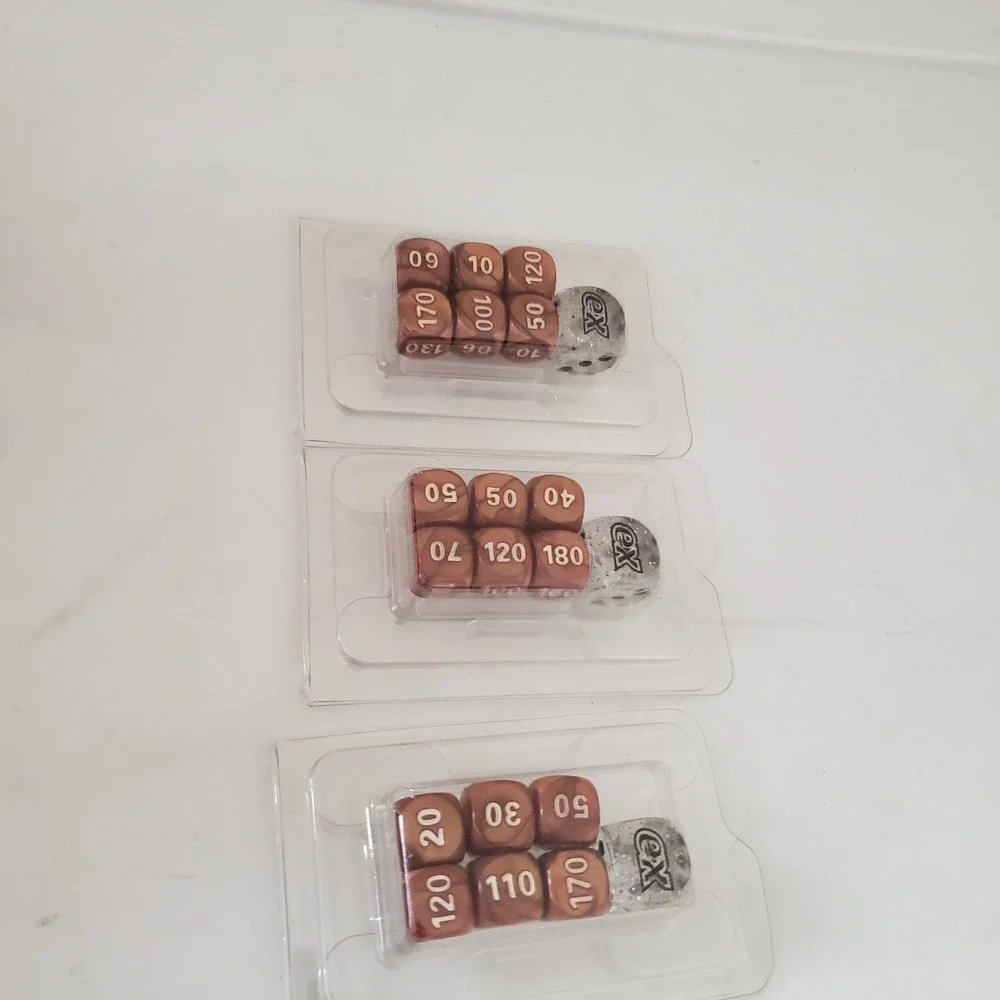 Pokemon TCG Damage Counter Dice Sets Copper Marbled ex Marker 3 Packs New